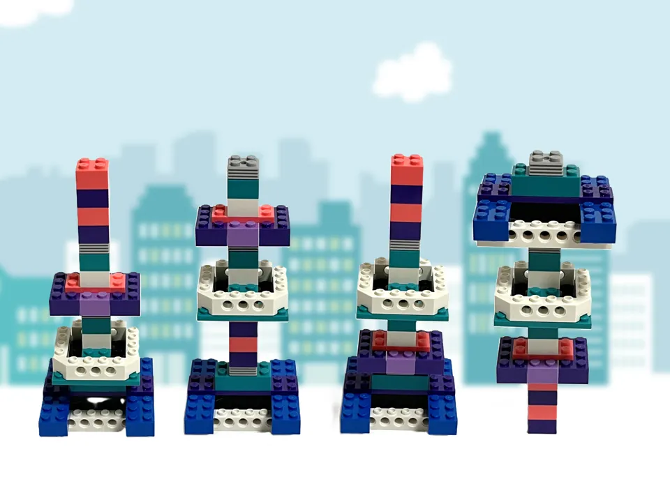 ブロックで製作したタワー