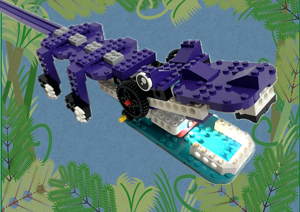 LEGOブロックで製作したワニ
